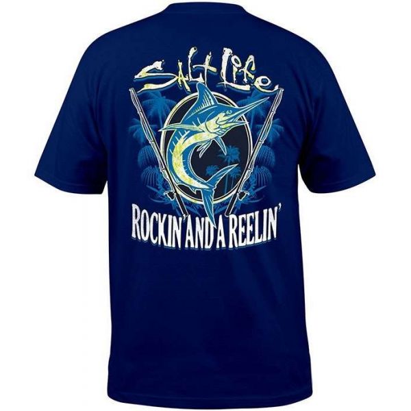 Salt Life Rockin and Reelin SS Pocket T-Shirt - Medium