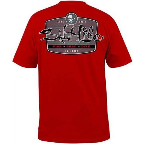 Salt Life SLM10046 Sea Tribe Life S/S Tee - Red - Medium