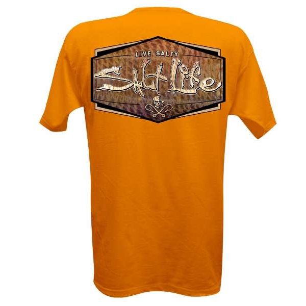 Salt Life SLM10056 Tangerine Fish Skinz SS T-Shirt - Large