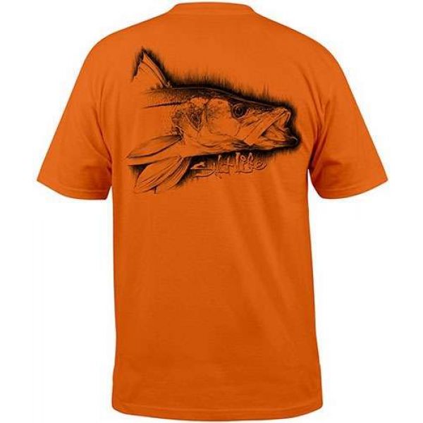 Salt Life SLM10075 Sketchy Snook S/S Pocket Tee - Tangerine - Medium