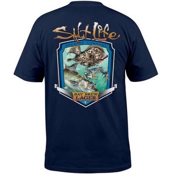 Salt Life Bay Brew Lager SS Pocket T-Shirt - Large