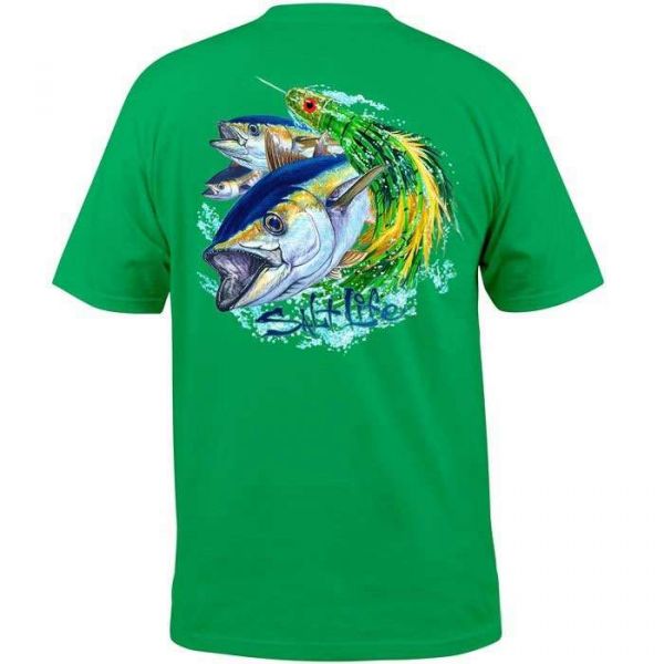 Salt Life SLM10146 Tuna S/S Pocket T-Shirt - Grass Green - Medium