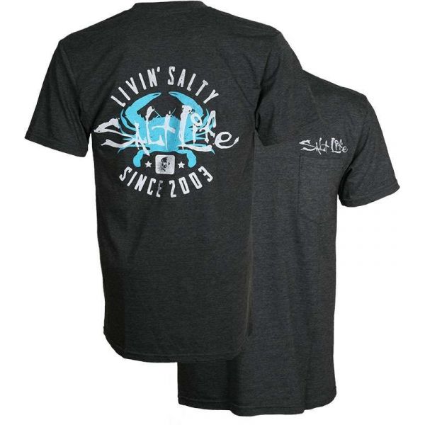 Salt Life SLM10154 Salty Crab Short Sleeve Pocket T-Shirt - Large