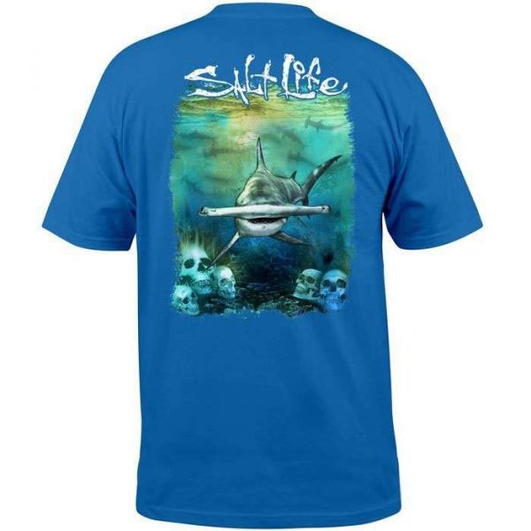 Salt Life SLM10156 Hammerhead Seas Short Sleeve Pocket T-Shirt - Large