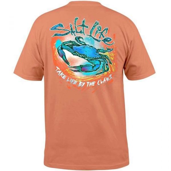 Salt Life SLM10167 Life By The Claws Short Sleeve T-Shirt - Medium