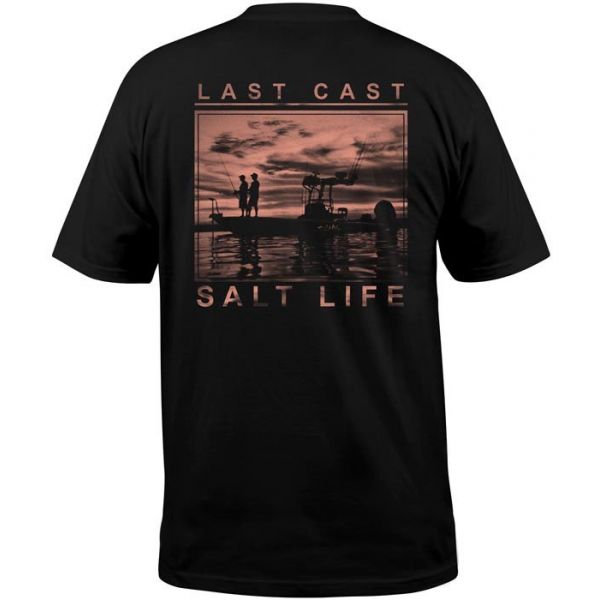 Salt Life Last Cast Mens S/S Tee - Black - XX-Large