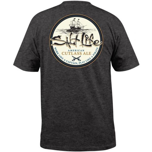 Salt Life Cutlass Ale Mens S/S Tee - Charcoal Heather - XX-Large