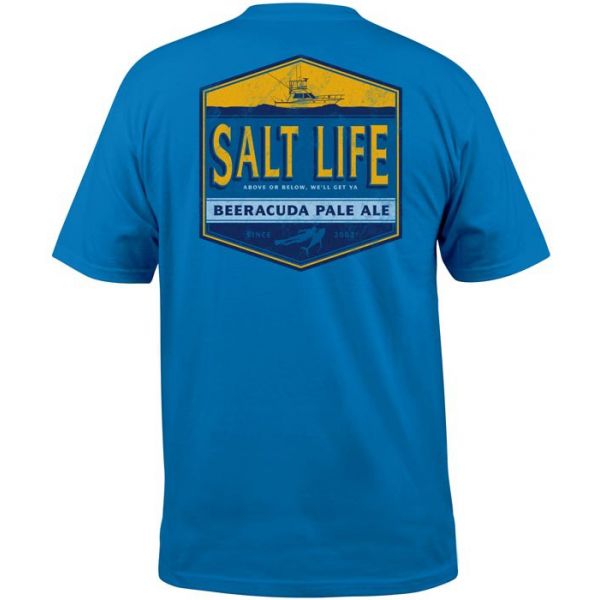 Salt Life Beeracuda S/S Pocket Tee - Royal - XXL