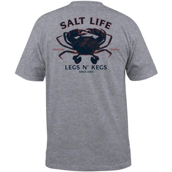 Salt Life Legs and Kegs S/S Pocket Tee - Athletic Heather - XXL