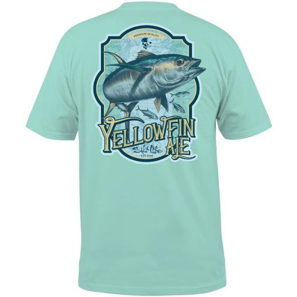 Salt Life Yellowfin Ale Short Sleeve Pocket Tee - Aruba Blue