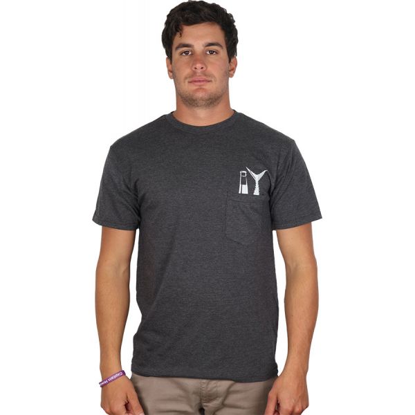 Salt Life 5 O'Clock Somewhere S/S Pocket Tee - Charcoal Heather