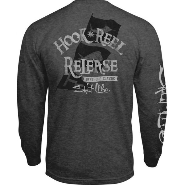 Salt Life Hook Reel Release Long Sleeve Pocket Tee