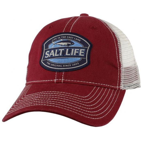 Salt Life Life in the Cast Lane Mesh Back Hat - Cardinal