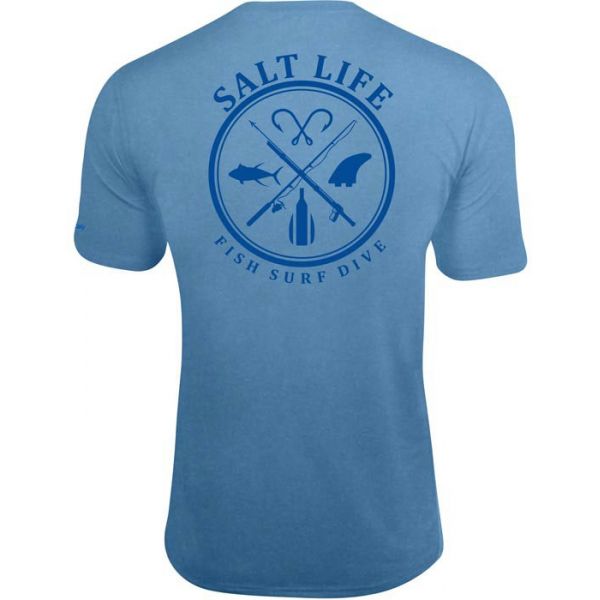 Salt Life 'Salt Fix' Men's S/S SLX Pocket Tee - Malibu Blue