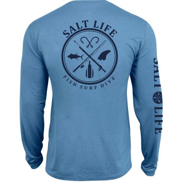 Salt Life 'Salt Fix' Men's Long Sleeve SLX Performance Pocket Tee