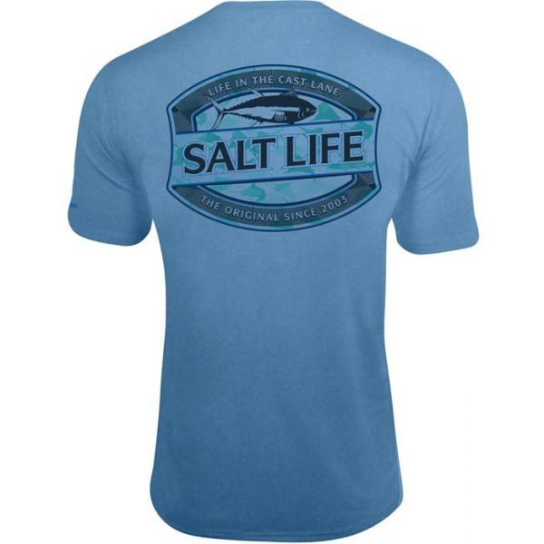 Salt Life 'Life in the Cast Lane' Mens S/S Tee - Malibu Blue - XXL