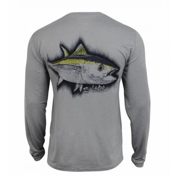 Salt Life SLM688 Tuna Chase SLX Performance L/S Pocket Tee