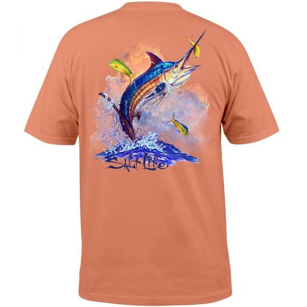 Salt Life Sunset Marlin Short Sleeve T-Shirt - 2XL