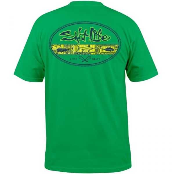 Salt Life Tahitian Seal Short Sleeve T-Shirt - Grass Green L