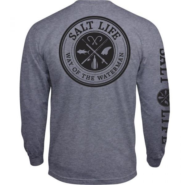 Salt Life Way of the Waterman L/S T-Shirt - Athletic Heather 2XL