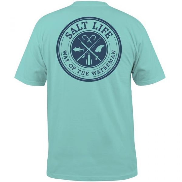 Salt Life Way of the Waterman Short Sleeve T-Shirt - Aruba Blue 2XL