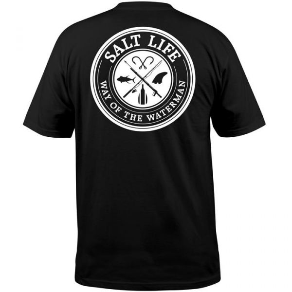 Salt Life Way of the Waterman Short Sleeve T-Shirt - Black M