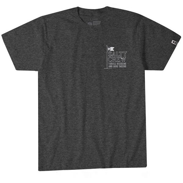 Salty Crew Flagged Short Sleeve T-Shirt - Charcoal Heather - Large