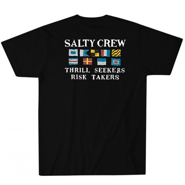 Salty Crew Signals Short Sleeve T-Shirt - Black - 2X-Large