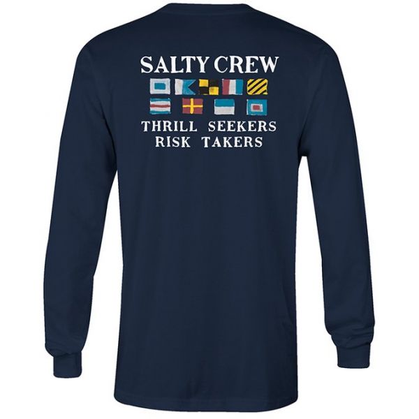 Salty Crew Signals Long Sleeve T-Shirt - Navy - 3X-Large