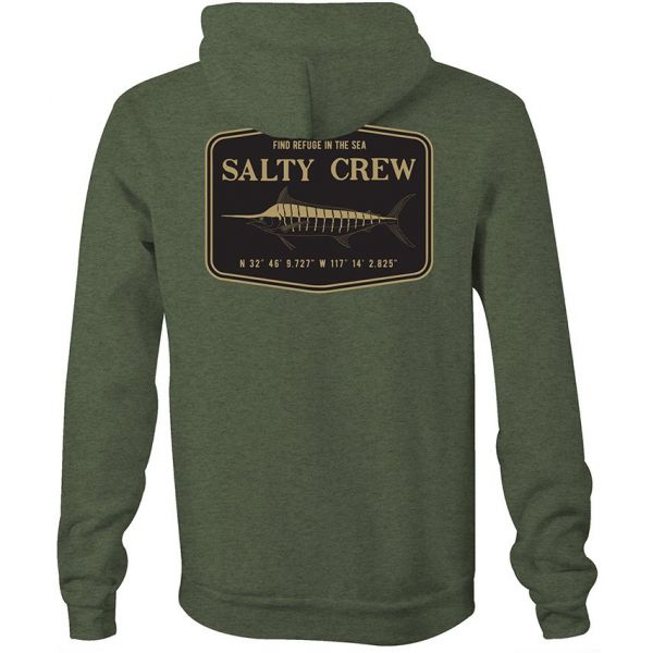 Salty Crew Stealth Fleece Hoodie - Army Green - 2X-Large