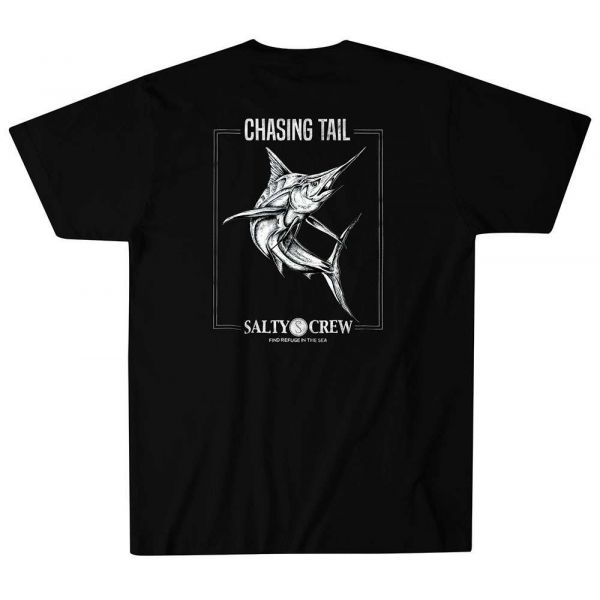 Salty Crew Chasing Marlin Short Sleeve T-Shirt Black - Large