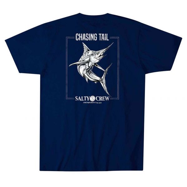 Salty Crew Chasing Marlin Short Sleeve T-Shirt Navy - Small