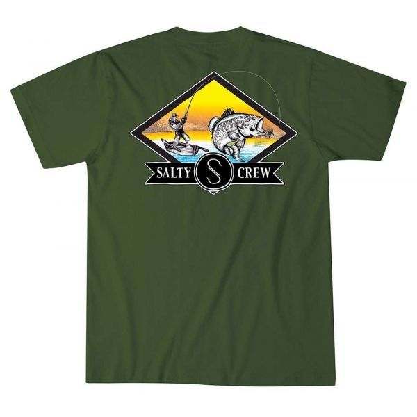 Salty Crew Big Mouth Short Sleeve T-Shirt Army - Medium