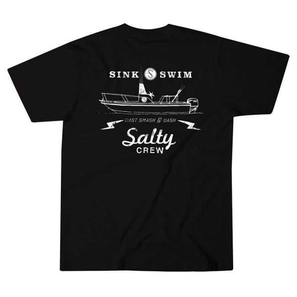 Salty Crew Dash Short Sleeve T-Shirt Black - Size Large