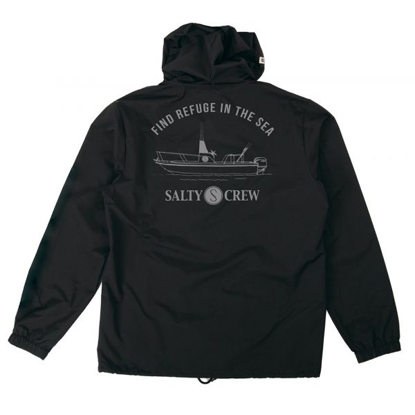 Salty Crew Admiral Snap Jacket - Black 2XL