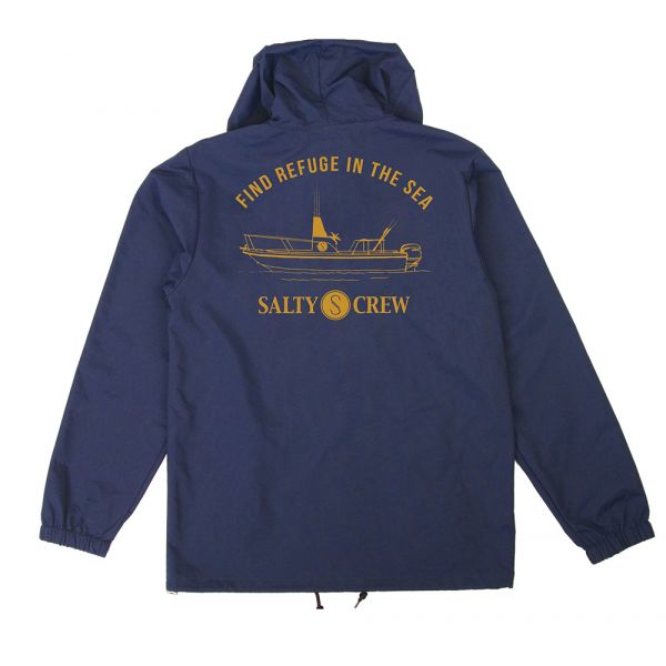 Salty Crew Admiral Snap Jacket - Navy