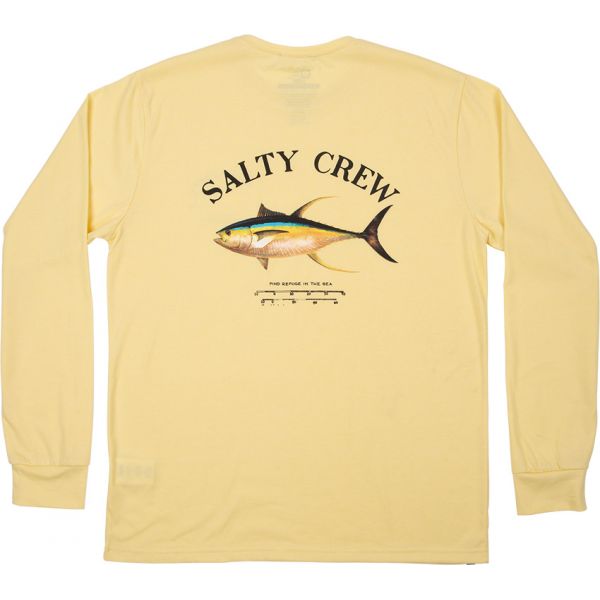 Salty Crew Ahi Mount Long Sleeve Tech T-Shirt - Banana - Medium