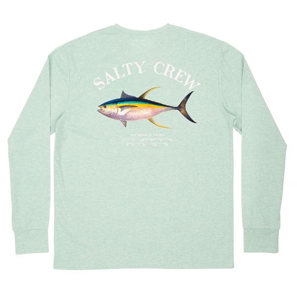 Salty Crew Ahi Mount Long Sleeve Tech T-Shirt - Sage - 2XL