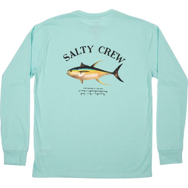 Salty Crew Ahi Mount Long Sleeve Tech T-Shirt - Sea Foam - Medium