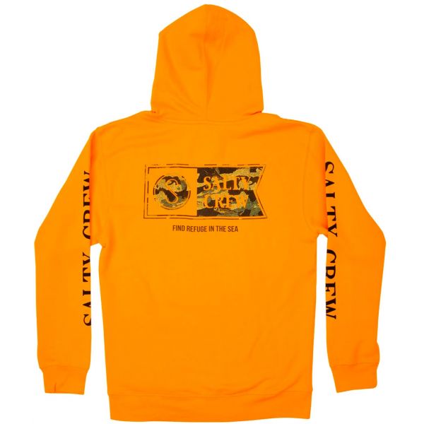 Salty Crew Alpha Decoy Fleece Hoodie - Orange - Medium