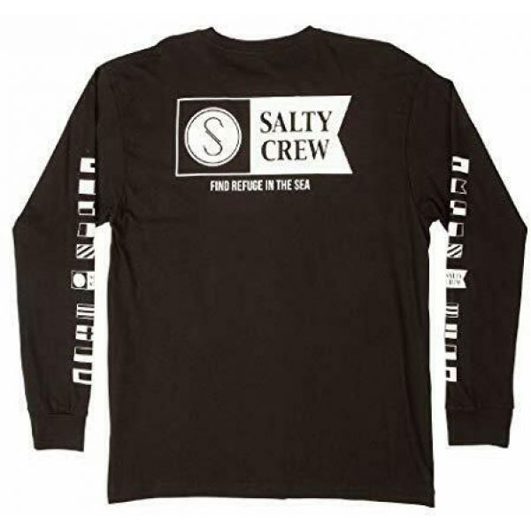 Salty Crew Alpha Premium Long Sleeve Shirt - Black - Large