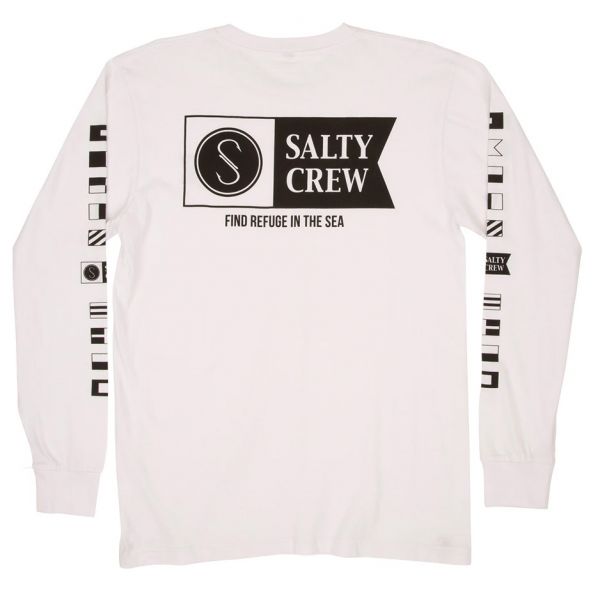 Salty Crew Alpha Premium Long Sleeve Shirt - White - 2XL