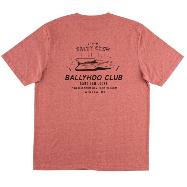 Salty Crew Ballyhoo Short Sleeve Tech Tee - Brick Heather - 2XL