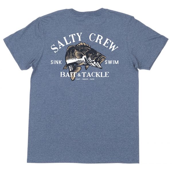 Salty Crew Bass Man Short Sleeve T-Shirt - Navy Heather - Large