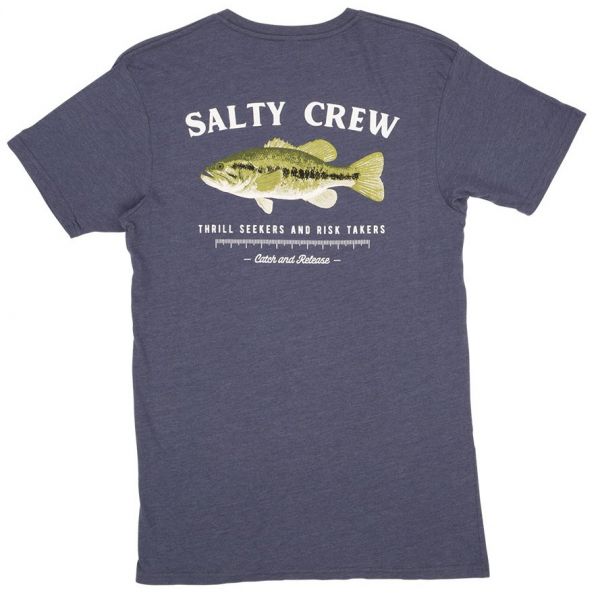 Salty Crew Bigmouth Short Sleeve T-Shirt - Navy Heather - 2XL