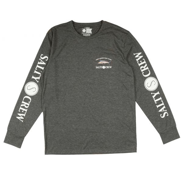 Salty Crew Billfish Tech Long Sleeve Shirt - Charcoal Heather L