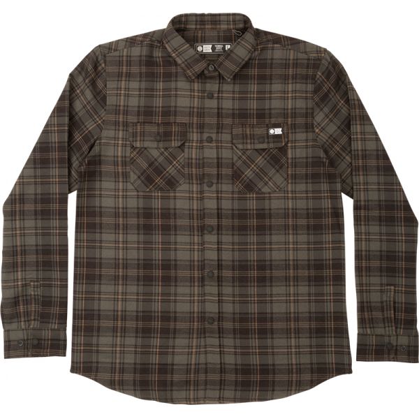 Salty Crew Boatyard Long Sleeve Tech Flannel - Green - 2X-Large