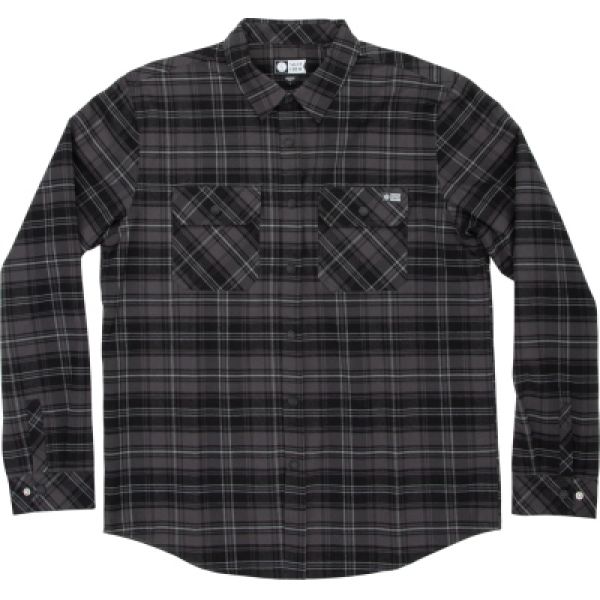 Salty Crew Boatyard Tech Flannel Shirt - Black - 2X-Large