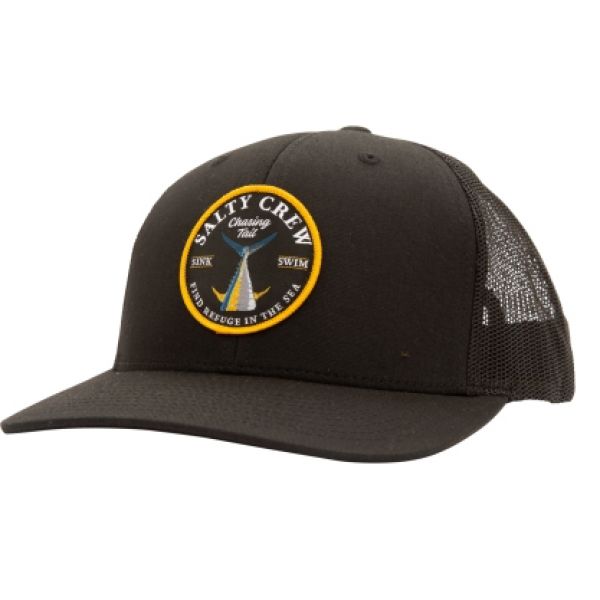 Salty Crew Bottom Dweller Retro Trucker Hat - Black