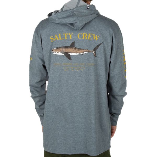 Salty Crew Bruce Hood Tech Tee - Blue - Medium